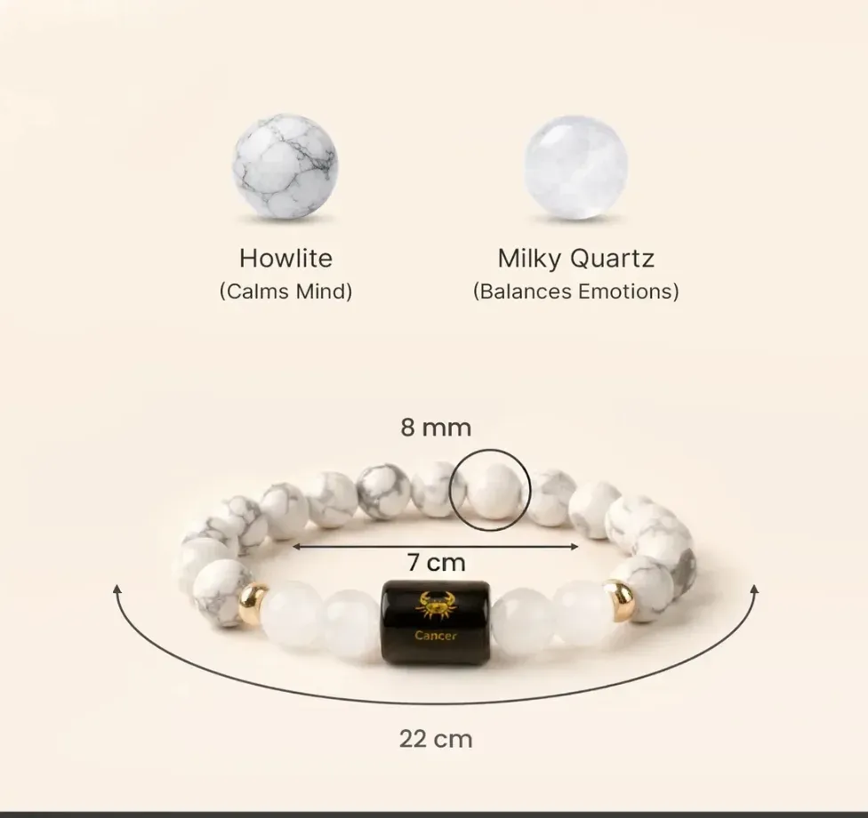 Howlite & Milky Quartz Bracelet — MB Global Agate