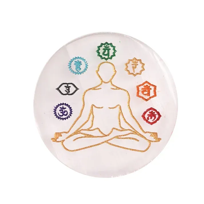 Seven Chakra Selenite Plate — MB Global Agate