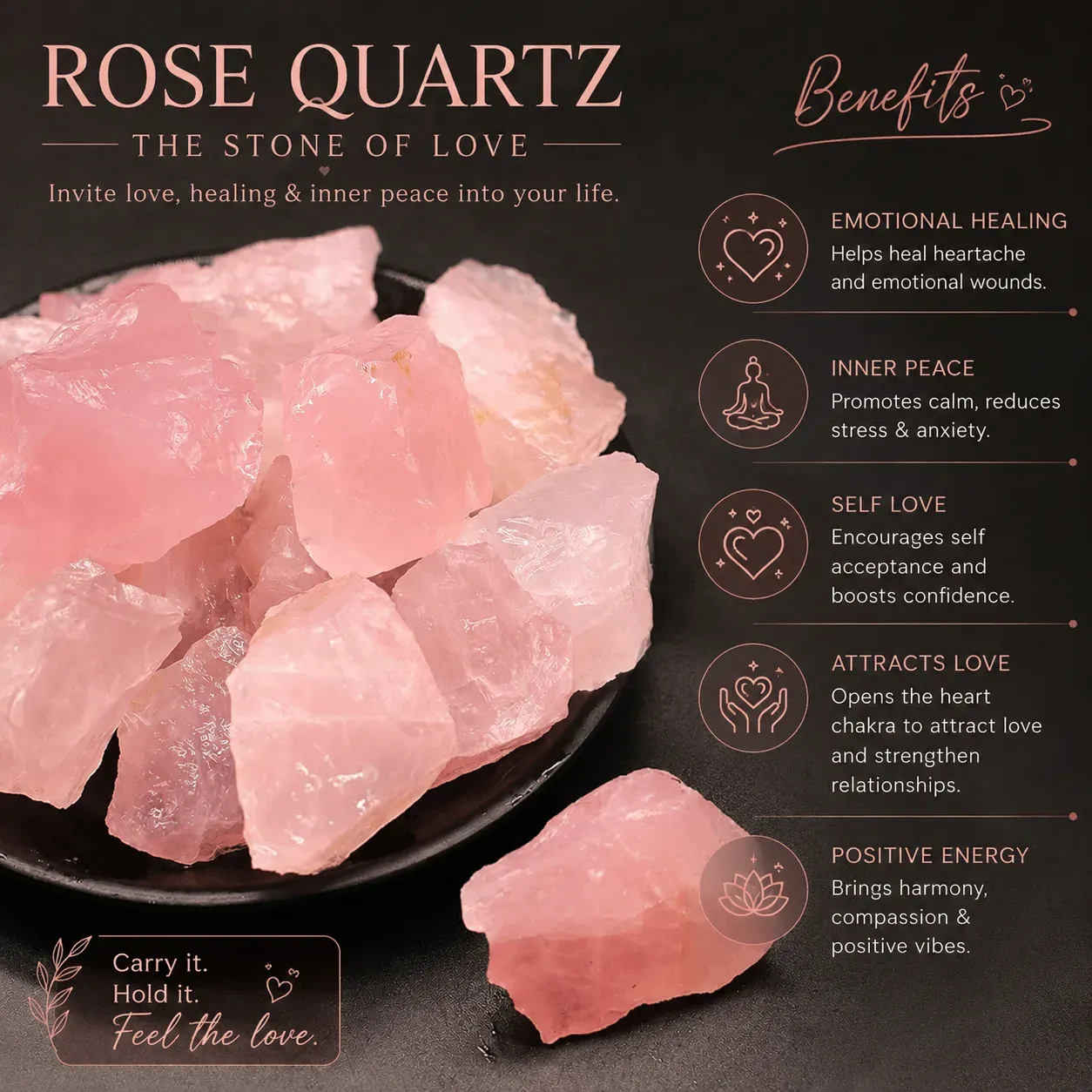 Rose Quartz Raw Stone — MB Global Agate