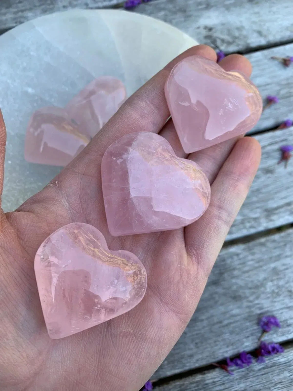Rose Quartz Puff Heart — MB Global Agate
