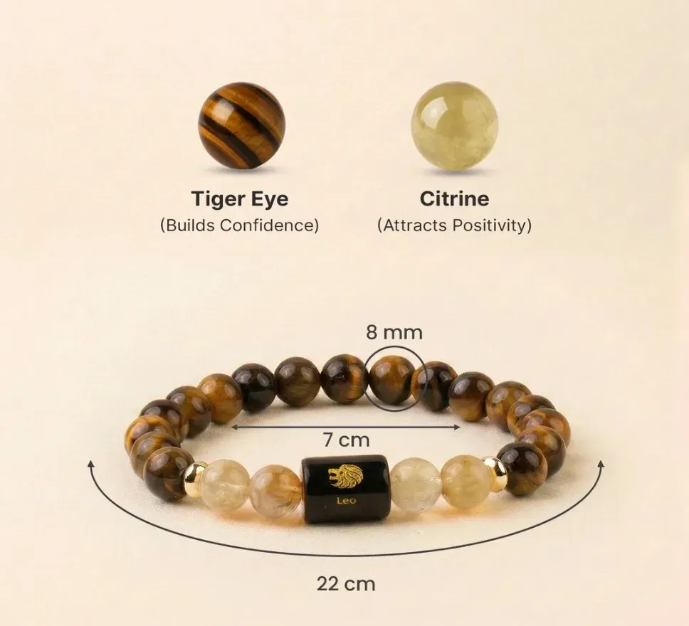Tiger Eye & Citrine Bracelet (B41) — MB Global Agate